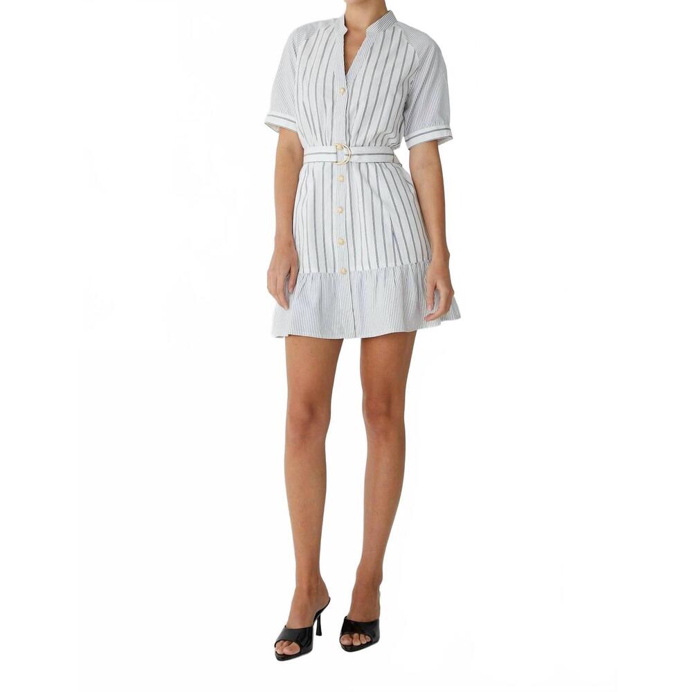 NEW JS71 starla dress in white/black stripe